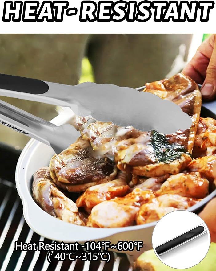 Anaeat 7" Mini Cooking Tong Stainless Steel - Image 3
