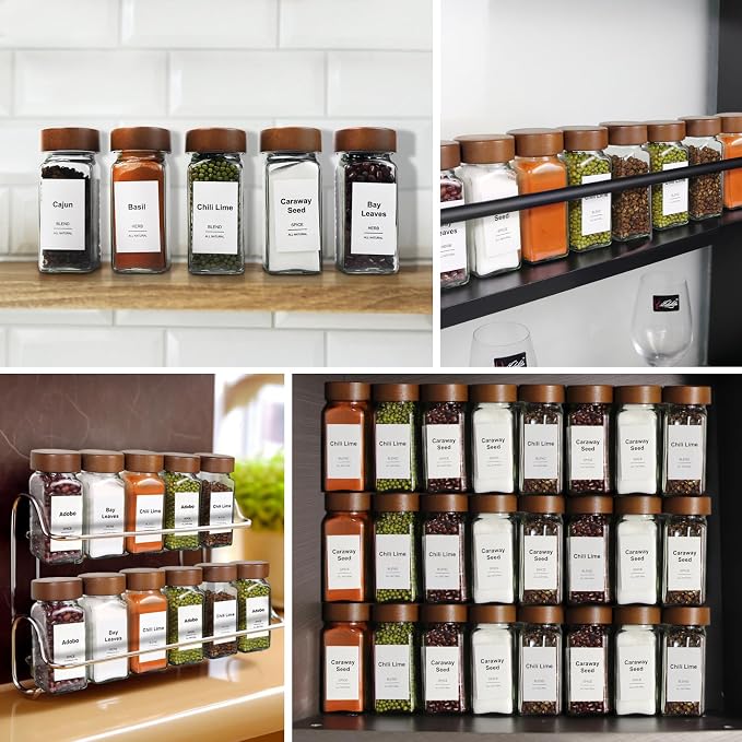 24 Pcs Spice Jars, 4oz Seasoning Containers - Image 6