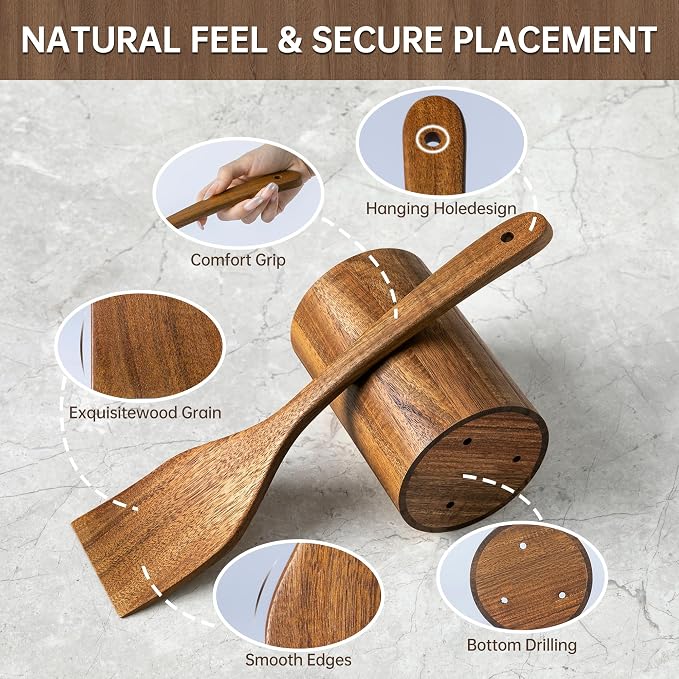 Wooden Utensil Set 12 PCS - Image 3