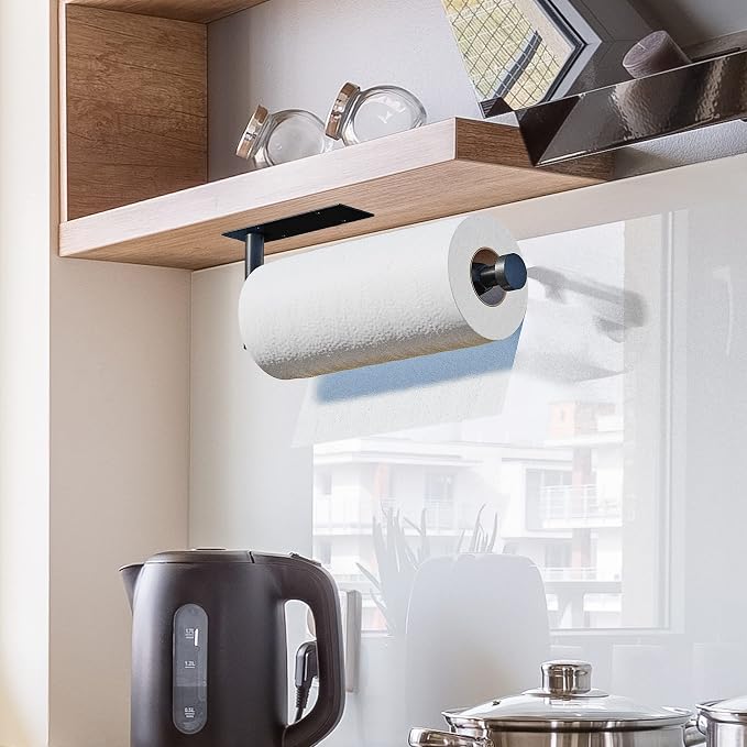 DEKAVA Under Cabinet Wall Mount Paper Towel Holder, Self-Adhesive Bar, - Image 3