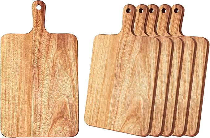 ZeQi 6 PCS Acacia Wood Cutting Board by ZeQi