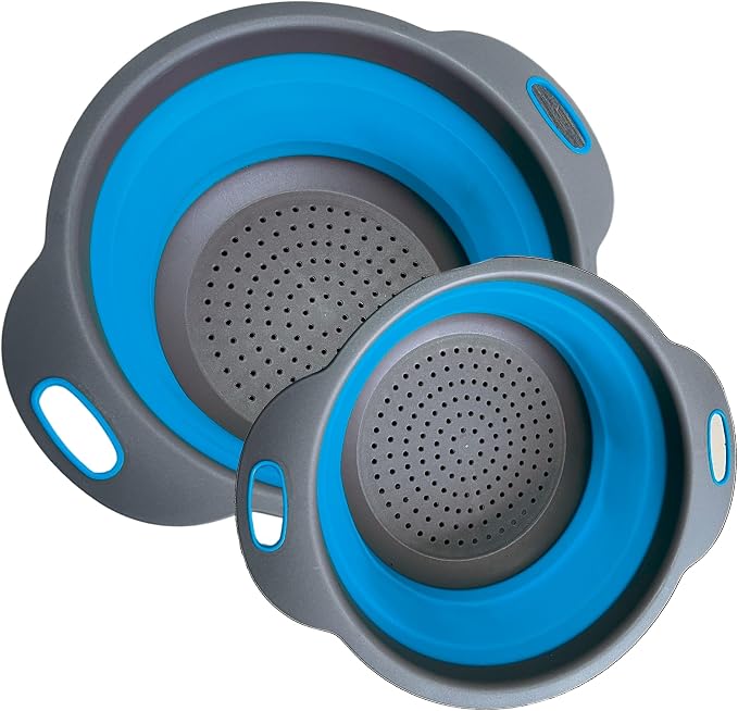 Blue Kitchen Strainer Colander Set by YARRDLLC