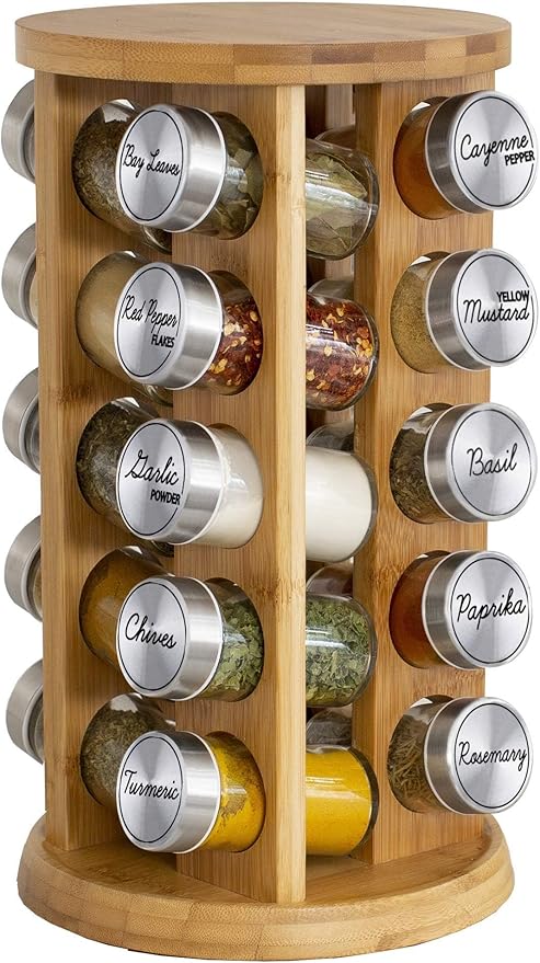 Orii 20 Jar Rotating Bamboo Spice Rack by Orii