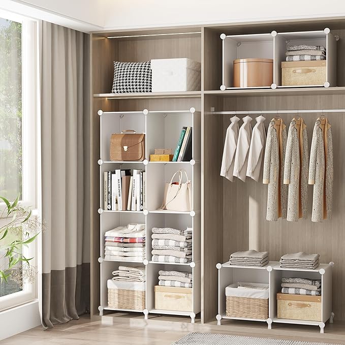 AWTATOS Cube Storage Organizer, Storage Cubes Shelves Bookshelf, 6 Cube Closet - Image 5