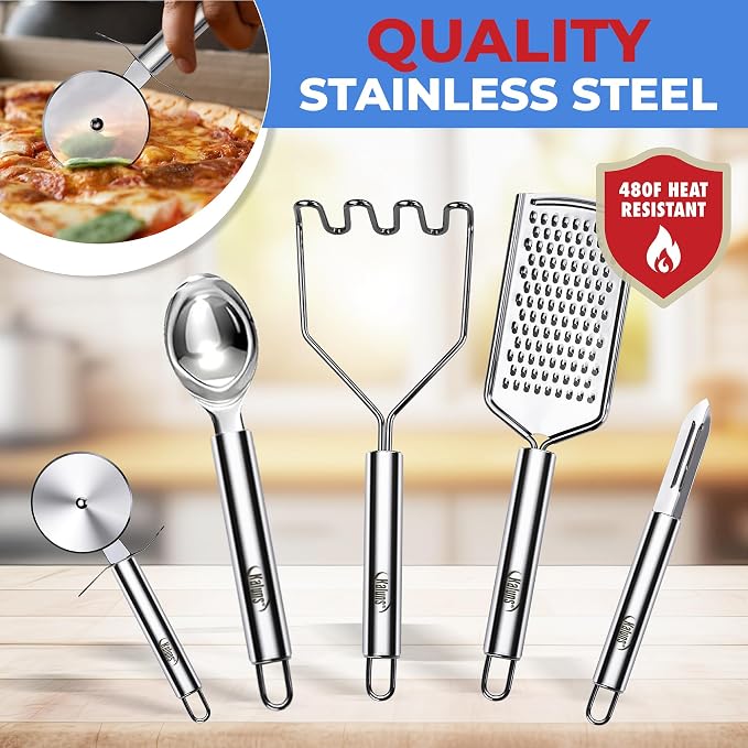 Kaluns 50 PCS Silicone Kitchen Utensils Set Complete Kitchen Set - Image 7