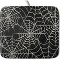 Halloween Dish Drying Mat for Kitchen Counter 16x18 Spider Web Black Holiday by Aytipun