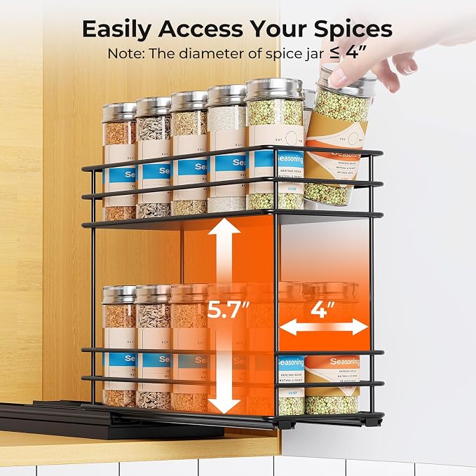 Mystozer Pull Out Spice Rack Organizer - Image 8