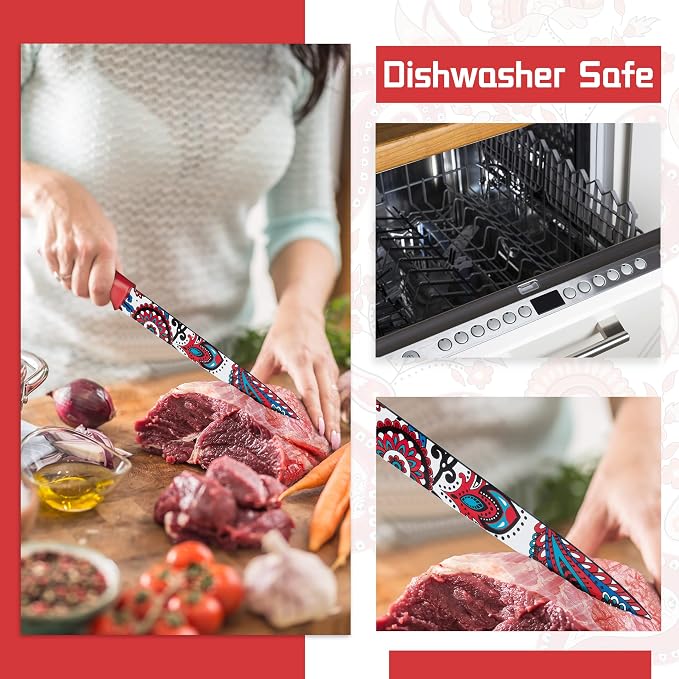 Astercook Paisley Pattern Knife Set - Image 5