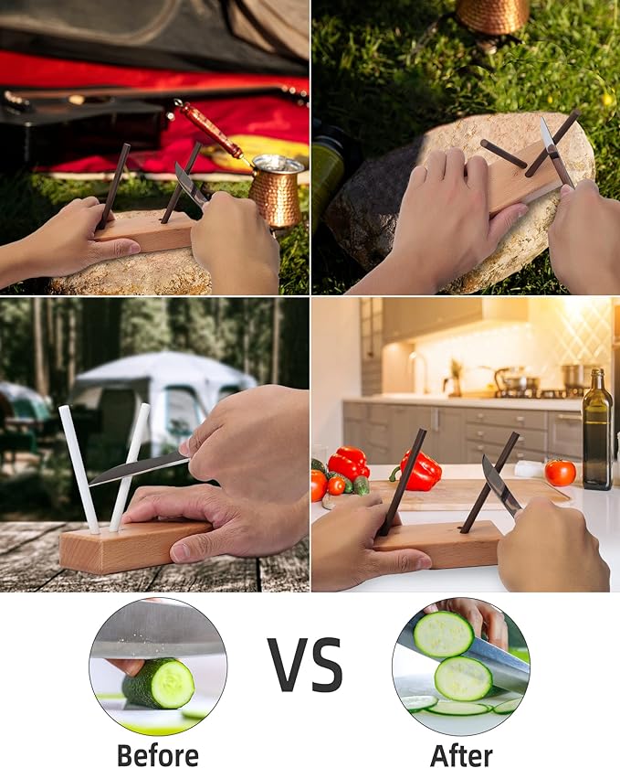 4-Rod Turn Box, Ceramic Sharpener Rod from Kitchen Sharpening Tool, Portable - Image 5