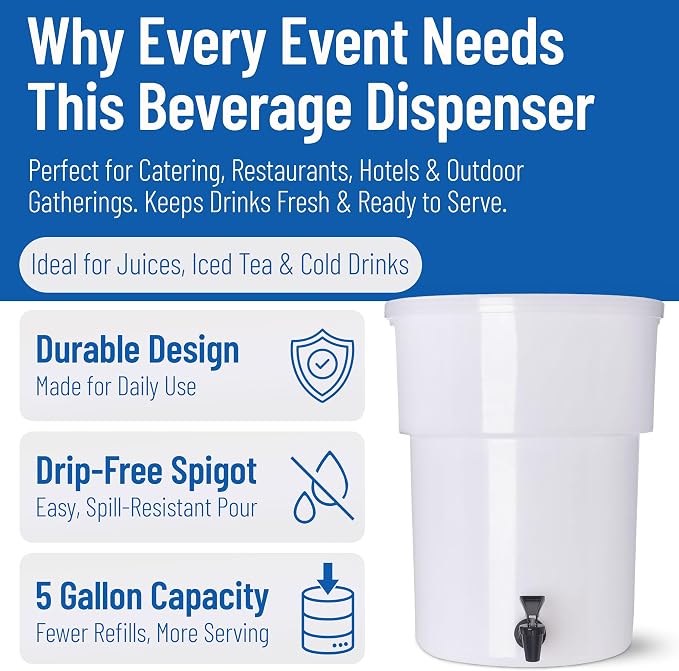 Carlisle FoodService Products Round Beverage Dispenser Drink Dispenser - Image 3