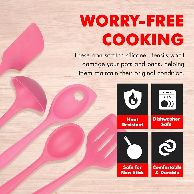 Chef Craft - Premium Silicone Kitchen Tools and Utensils Set, Non-Scratch - Image 3