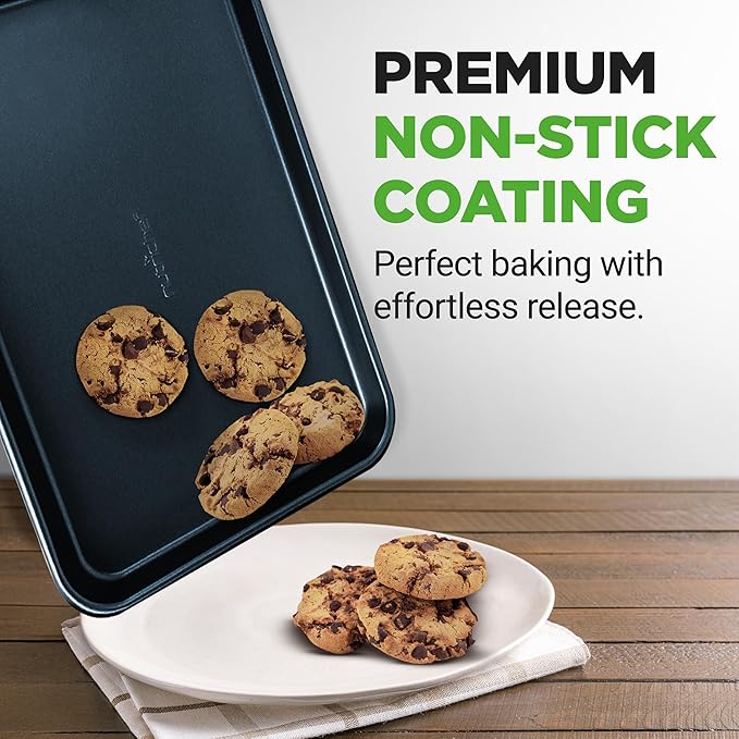 NutriChef 2-Piece Baking Sheet Non Stick - Image 6