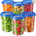 BiuLeon 6 Pack-34 oz Freezer Storage Containers, Plastic Food Storage Containers by Unknown