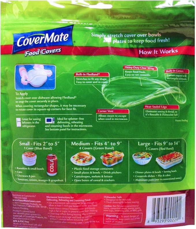 CoverMate Stretch-to-Fit Food Covers - Image 2