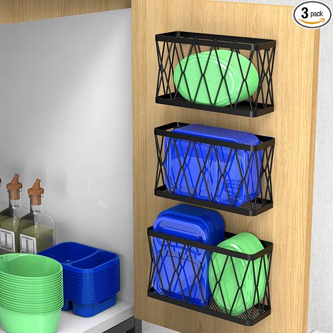 YIGII 3 Pack Adhesive Cabinet Organizer by YIGII