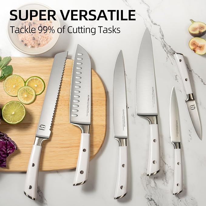 Knife Set, Premium 15 Piece Japanese High Carbon Stainless Steel Knives Set - Image 6