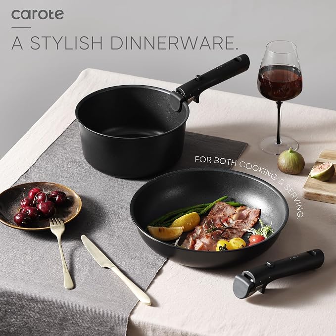 CAROTE 19Pcs Pots and Pans Set Non Stick, Cookware Set Detachable Handle - Image 5