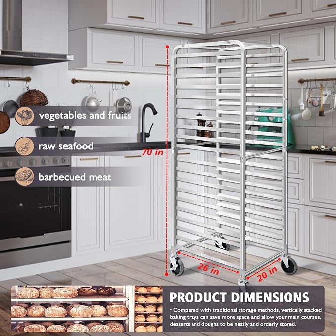 Bun Pan Rack, 20 Tier Bakery Rack - Image 2