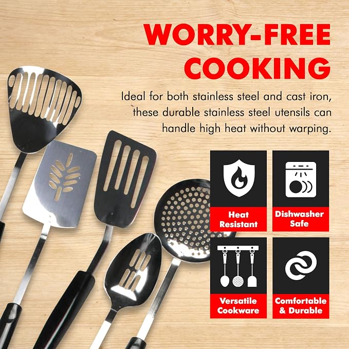Chef Craft 13 Piece Select Stainless Steel Kitchen Tool Set - Image 3