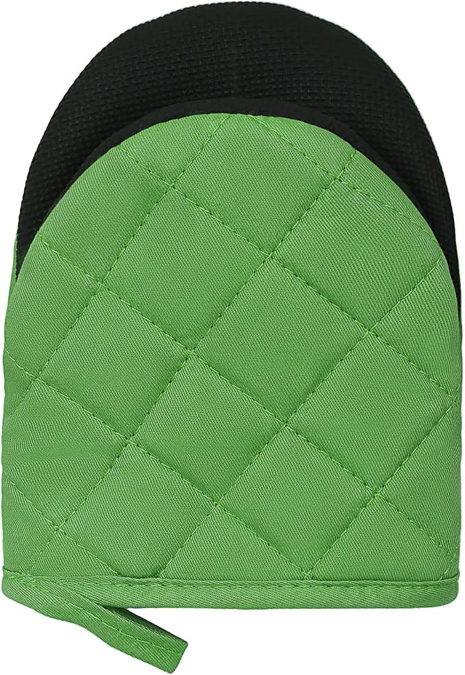 Short Oven Mitts, Heat Resistant 500°F, Silicone Grip Kitchen Gloves, Non-Slip - Image 6