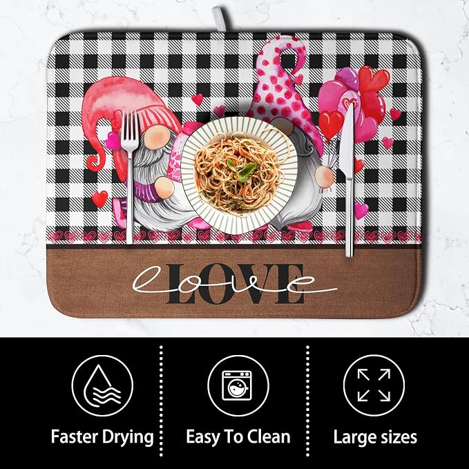 Valentine's Day Dish Drying Mats - Image 4