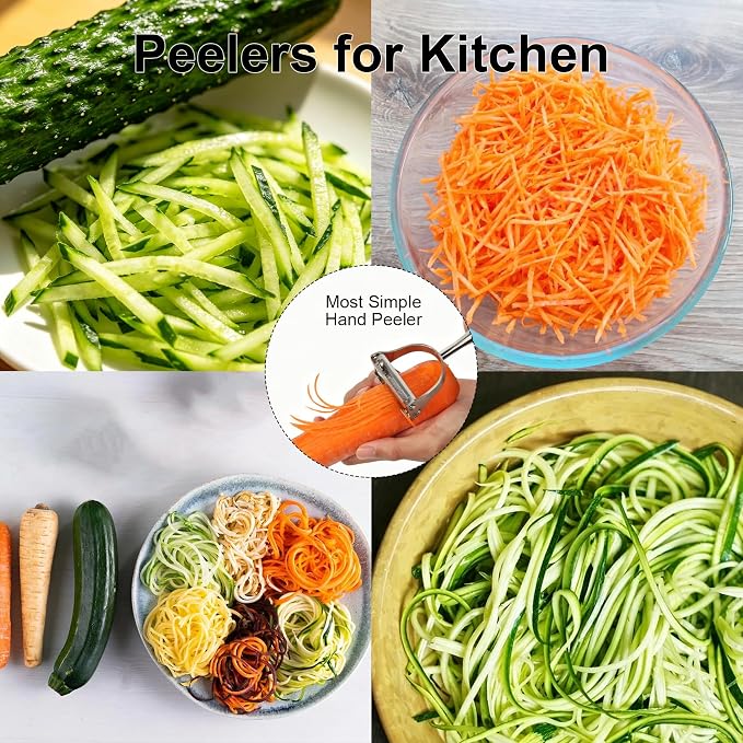 Stainless Steel 2 in 1 Julienne Peeler – Dual Blade Vegetable Cutter - Image 7
