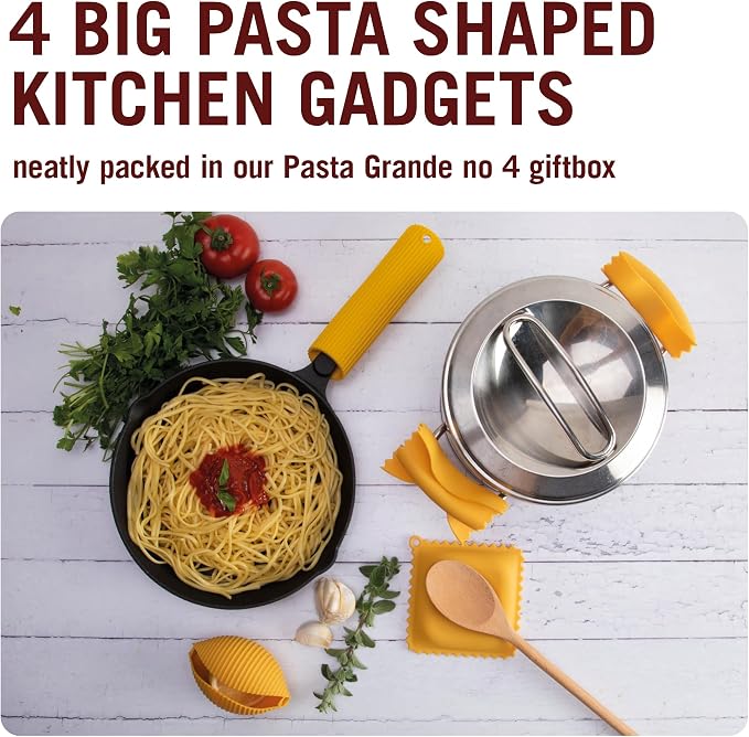 Monkey Business Silicone Kitchen Tools in Gift Box/ 4 Big Pasta shaped kitchen - Image 2