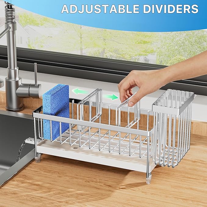 Cisily Sponge Holder for Kitchen Sink, Sink Caddy Organizer - Image 5
