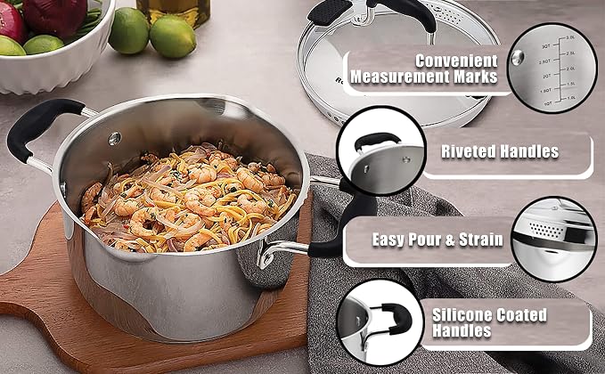 Rorence Stainless Steel Stock Pot - Image 7