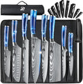 Dfito Chef Knife Sets with Roll Bag, 9 Pieces Professional Knife Set, High by DFITO