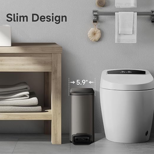 TIPGO Slim Bathroom Trash Can - Image 5