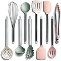 COOK WITH COLOR Silicone Cooking Utensils, Kitchen Utensil Set, Cooking Utensils by CookwithColor