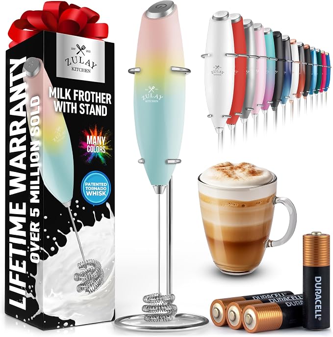 Zulay Kitchen Patented Tornado Triple Whisk Milk Frother by ZulayKitchen