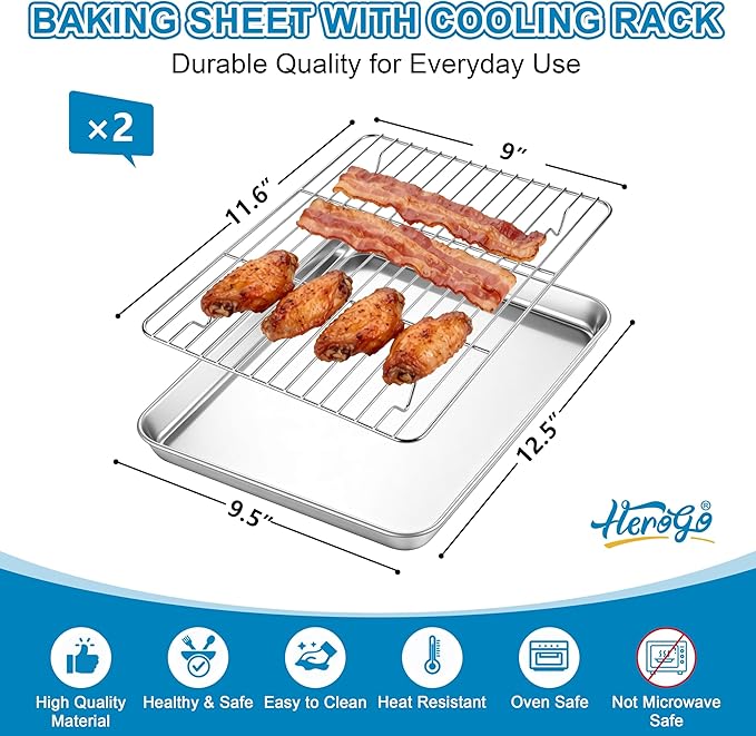 Herogo Stainless Steel Baking Sheet - Image 2