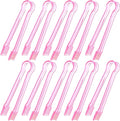 10 Pcs Plastic Buffet Serving Tongs, 6.3 Inches by Hmxpls