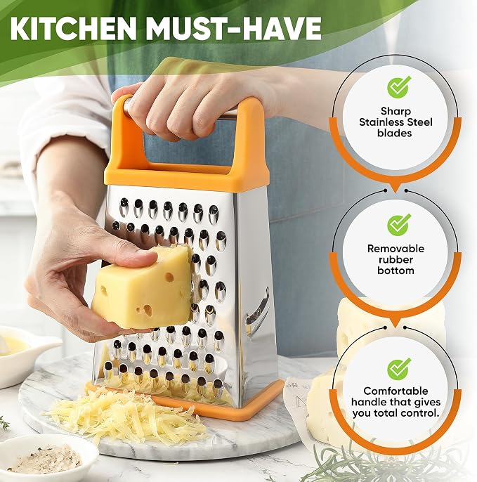 Spring Chef Handheld Stainless Steel XL Parmesan Cheese Grater - Image 3
