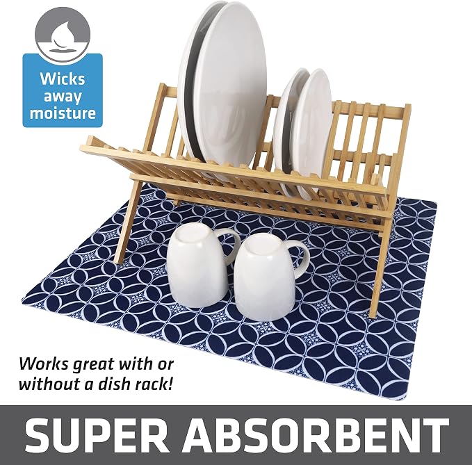 Drymate Jumbo XL Dish Drying Mat, Low-Profile, Super Absorbent, Quick Dry Fabric - Image 2