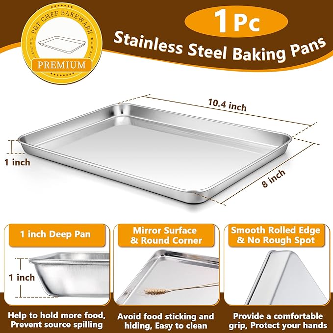 P&P CHEF 10.4 Inch Baking Sheet Pan - Image 2