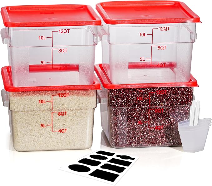 12 Quarts Sous Vide Container: 8 PCS Commercial Food Storage Containers by SVKLHY