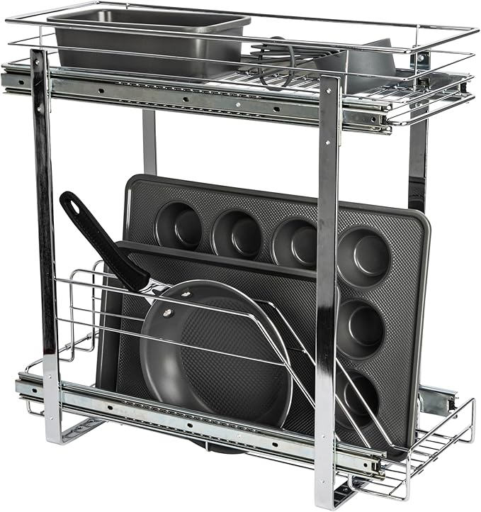 Household Essentials Glidez Multipurpose Chrome-Plated Steel Pull-Out/Slide-Out by HouseholdEssentials