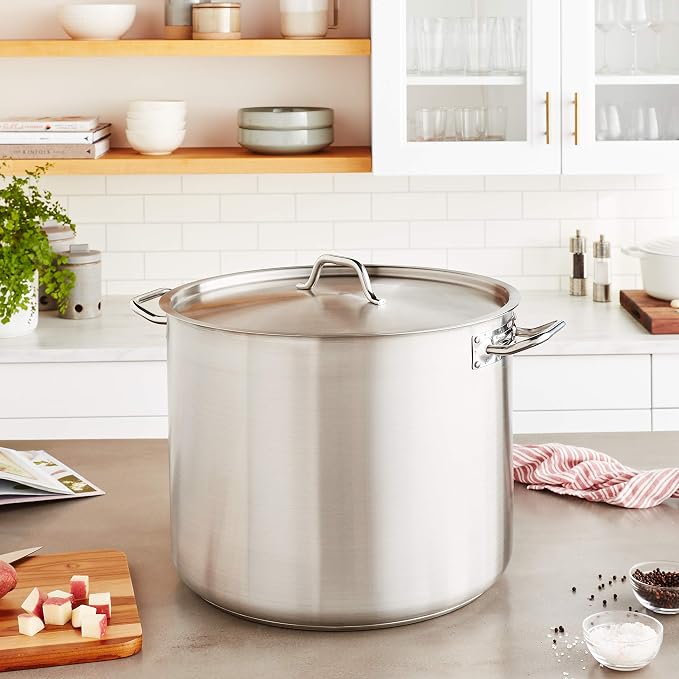 Winco Heavy-Duty Stainless Steel Stock Pot - Image 2