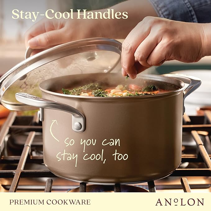 Anolon Ascend Hard Anodized Nonstick Saucepan/Saucepot and Lid - Image 5