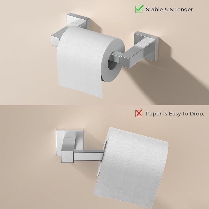 FORIOUS Toilet Paper Holder and Hand Towel Ring Set, SUS 304 Stainless Steel - Image 5