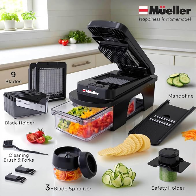 Mueller ULTIMATE 12 Blade Vegetable Chopper, Mandoline Slicer and Spiralizer - Image 6