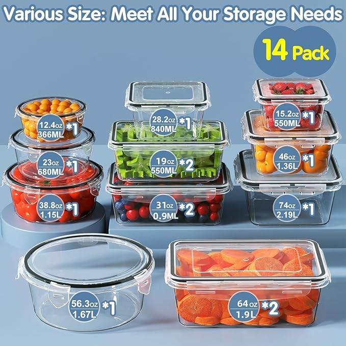 28 Pieces Food Storage Containers - Image 2