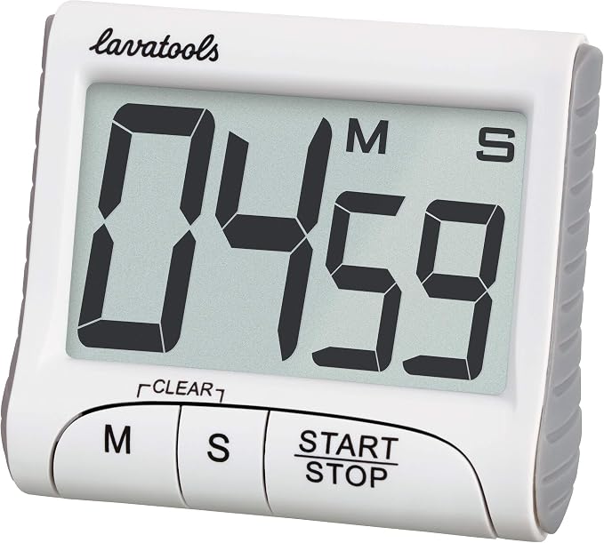 Lavatools KT1 Digital Kitchen Timer & Stopwatch, Large Display, Bold Digits by Lavatools