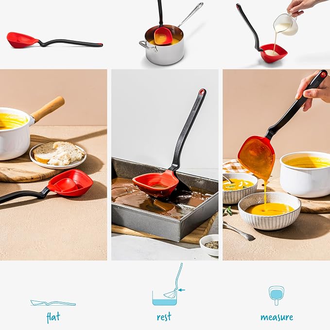 Dreamfarm Fladle Fold-Flat, Space-Saving Serving & Cooking Ladle Measures up to - Image 4