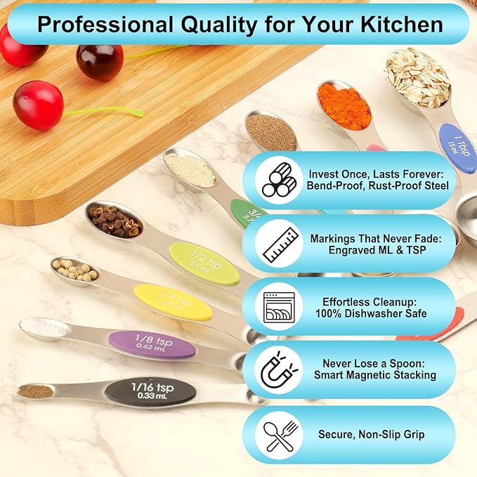 Magnetic Measuring Spoons Set of 9 - Image 5