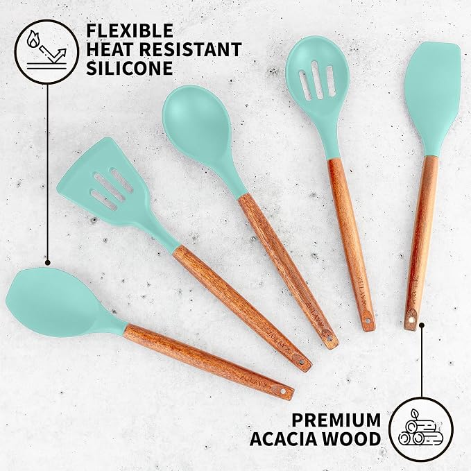 Zulay Kitchen Non-Stick Cooking Utensils Set - Image 2