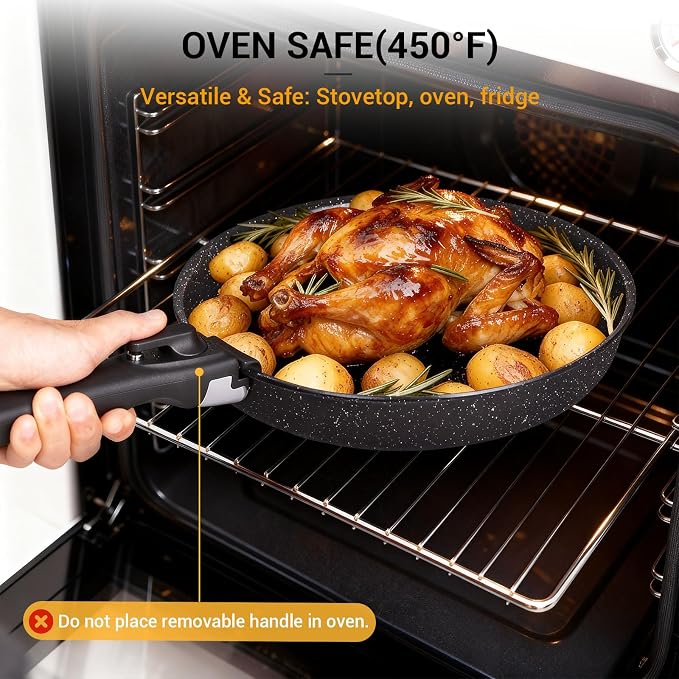 Ammeloo 21 Pcs Pots and Pans Set Non Stick, Ceramic Kitchen Cookware Set - Image 8